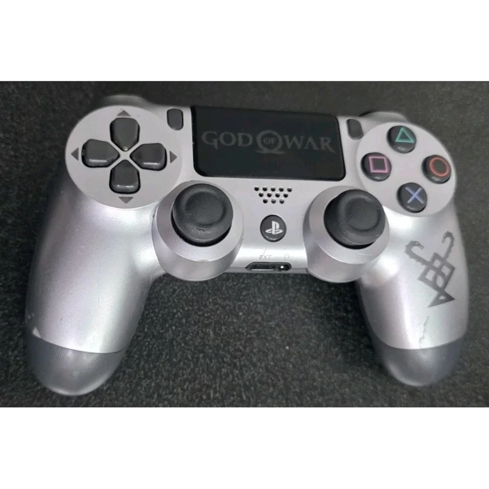 Genuine PS4 Dual Shock PlayStation 4 Controller God of War Gray Silver Working